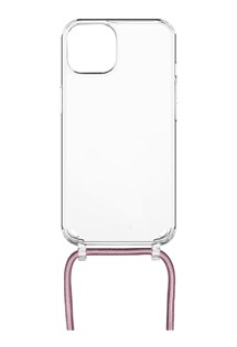 FIXED Pure Neck zadní kryt se šňůrkou na krk pro Apple iPhone 14 Plus růžový
