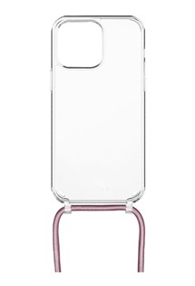 FIXED Pure Neck zadní kryt se šňůrkou na krk pro Apple iPhone 14 Pro růžový