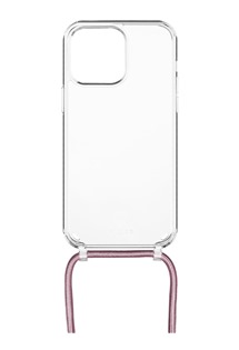 FIXED Pure Neck zadní kryt se šňůrkou na krk pro Apple iPhone 14 Pro Max růžový