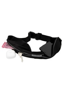 FIXED Sportbelt Duo Univerzln sportovn opasek se dvmi kapsami ern