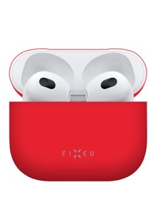 FIXED Silky silikonové pouzdro pro Apple Airpods 2021 červené