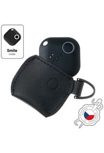 FIXED Smile Case kožené pouzdro se smart trackerem FIXED Smile PRO černé