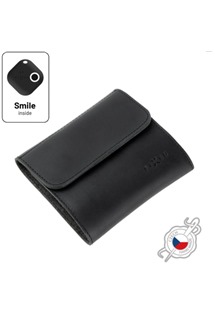 FIXED Smile Classic Wallet kožená peněženka se smart trackerem FIXED Smile PRO černá