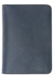 FIXED Smile Passport kožená peněženka velikosti cestovního pasu se smart trackerem FIXED Smile PRO modrá