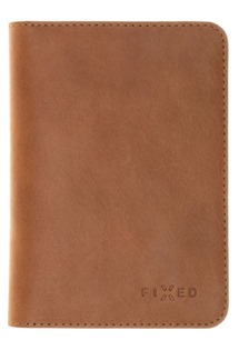 FIXED Smile Passport kožená peněženka velikosti cestovního pasu se smart trackerem FIXED Smile PRO hnědá