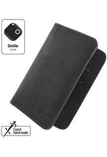 FIXED Smile Wallet XL kožená peněženka se smart trackerem Smile Motion černá