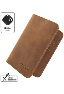 FIXED Smile Wallet XL kožená peněženka se smart trackerem Smile Motion hnědá