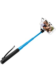FIXED Teleskopický selfie stick v luxusním hliníkovém provedení modrá