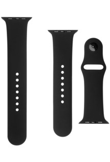 FIXED Silicone Strap Set silikonovch emnk pro Apple Watch 42 / 44 / 45 / 49mm ern