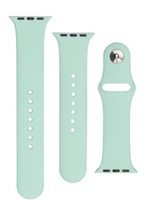 FIXED Silicone Strap Set silikonovch emnk pro Apple Watch 42 / 44 / 45 / 49mm svtl zelen