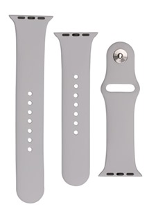 FIXED Set silikonových řemínků pro Apple Watch 38/40/41mm světle šedý