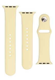 FIXED Set silikonových řemínků pro Apple Watch 38/40/41mm světle žlutý