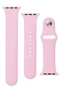 FIXED Set silikonových řemínků pro Apple Watch 38/40/41mm světle růžový