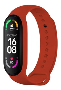 FIXED Silicone Strap silikonov emnek pro Xiaomi Mi Band 7 / 6 / 5 erven