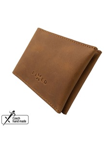 FIXED Wallet kožená peněženka z pravé hovězí kůže hnědá