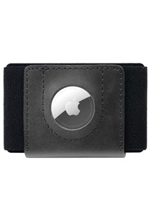 FIXED Tiny Wallet for AirTag kožená peněženka z pravé hovězí kůže černá