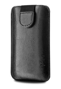 FIXED Soft Slim pouzdro z PU kůže velikost XXL černé (137x70x7,9mm)