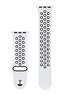 RhinoTech sportovní řemínek pro Apple Watch 42/44/45mm bílo-černá