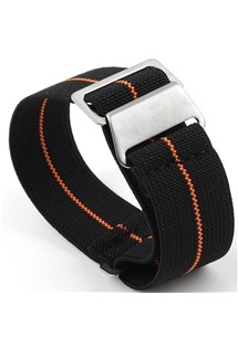 RhinoTech Nylon Strap univerzální řemínek nylonový tah 20mm Quick Release pro smartwatch černo-oranžový
