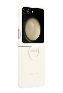 Samsung silikonový zadní kryt s kroužkem na prst pro Samsung Galaxy Z Flip5 krémový (EF-PF731TUEGWW)