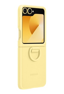 Samsung silikonov� zadn� kryt s krou�kem na prst pro Samsung Galaxy Z Flip7 FE / Flip6 �lut� (EF-PF741TYEGWW)