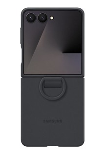 Samsung silikonov zadn kryt s kroukem na prst pro Samsung Galaxy Z Flip7 ern (EF-PF766TBEGWW)