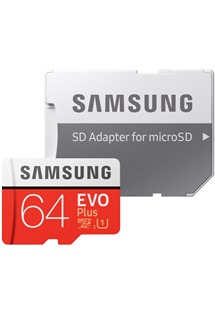 Samsung EVO+ microSDXC 64GB Class 10 + SD adaptér  (MB-MC64HA/EU)