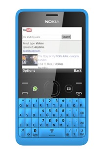 Nokia Asha 210 Dual-SIM Cyan
