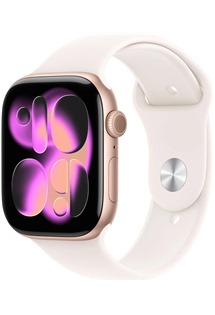 Apple Watch Series 11 46mm Rose Gold + Light Blush Sport Band M/L