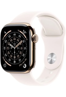 Apple Watch Series 11 42mm Cellular Gold Titanium + Light Blush Sport Band M/L