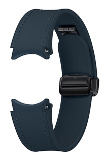 Samsung D-Buckle Hybrid Eco-Leather Band Normal hybridní kožený řemínek 20mm Quick Release M / L tmavě modrý (ET-SHR94LNEGEU)