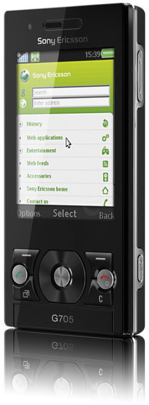 Sony Ericsson G705 Majestic Black - 3G, WiFi, GPS, foto 3Mpix, BT, MP3, MS MicroM2