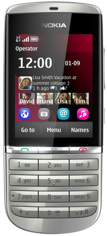 Nokia Asha 300 White Silver