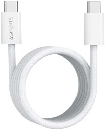 4smarts RollUp USB-C / USB-C 100W 1,5m bílý magnetický kabel