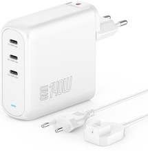 4smarts GaN Flex Pro 140W PD / QC nabíječka s prodlužovacím adaptérem bílá