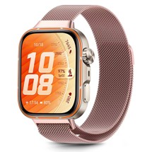 Tech-Protect Magnetický řemínek milánský tah pro Huawei Watch Fit 3 / 4 / 4 Pro / 5 / 5 Pro růžová