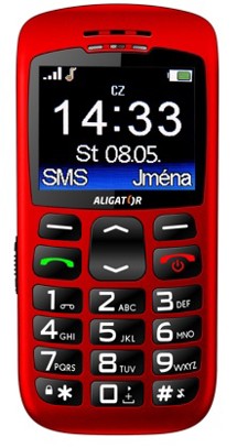 Aligator A670 Senior Red + nabíjecí stojánek - zánovní