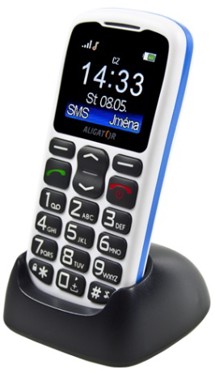 Aligator A430 White / Blue + Nabíjecí stojánek