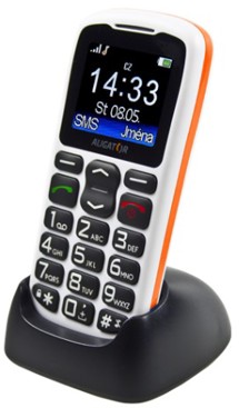 Aligator A430 White / Orange + Nabíjecí stojánek