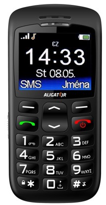 Aligator A670 Senior Black + nabíjecí stojánek