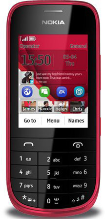 Nokia Asha 203 Dark Red