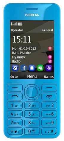 Nokia Asha 206 Cyan