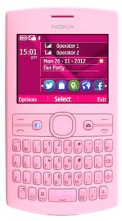 Nokia Asha 205 Dual-SIM Magenta / Soft Pink