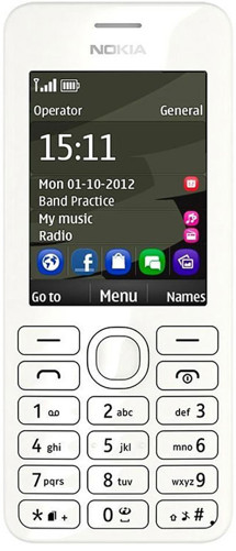 Nokia Asha 206 Dual-SIM White