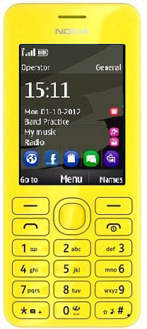 Nokia Asha 206 Yellow