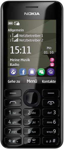 Nokia Asha 206 Dual-SIM Black