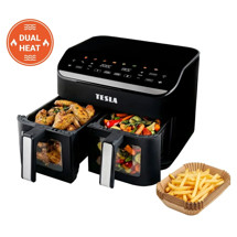 TESLA AirCook DualHeat QD464 XXL multifunkční duální digitální horkovzdušná fritéza