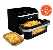 TESLA AirCook DualHeat QD575 XXL multifunkční duální digitální horkovzdušná fritéza