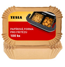 TESLA AirCook QB2065 - papírová forma pro horkovzdušnou fritézu 22 x 14 cm (100 ks)