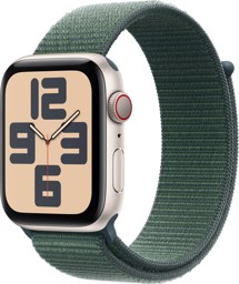 Apple Watch SE 2024 44mm Starlight + Lake Green Sport Loop
